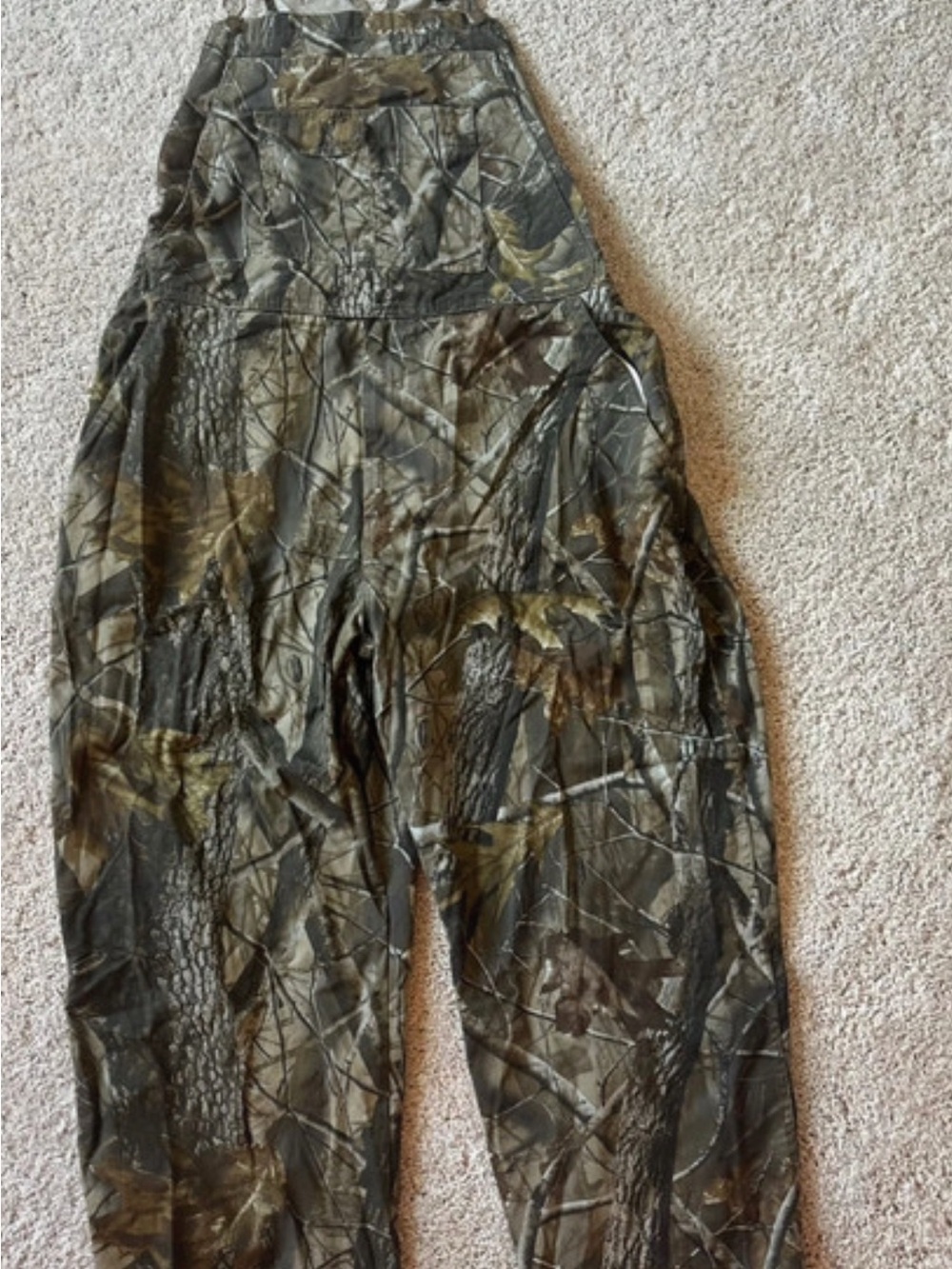 Men's Camouflage Utility Overalls - Realtree-Style Green Camo